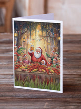 Load image into Gallery viewer, Cajun Santa Claus Crawfish Boil Christmas Greeting Cards Pack of 8