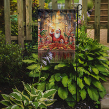 Load image into Gallery viewer, Cajun Santa Claus Crawfish Boil Christmas Garden Flag