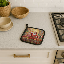 Load image into Gallery viewer, Cajun Santa Claus Crawfish Boil Christmas Pair of Pot Holders