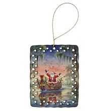Load image into Gallery viewer, Cajun Santa Claus in the Bayou Christmas Parade Christmas Porcelain Ornament