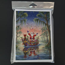 Load image into Gallery viewer, Cajun Santa Claus in the Bayou Christmas Parade Christmas Greeting Cards Pack of 8