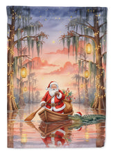 Load image into Gallery viewer, Cajun Santa Claus in the Pirogue Christmas Garden Flag