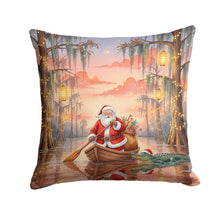 Load image into Gallery viewer, Cajun Santa Claus in the Pirogue Christmas Throw Pillow