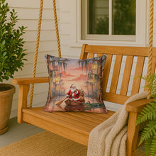 Load image into Gallery viewer, Cajun Santa Claus in the Pirogue Christmas Throw Pillow