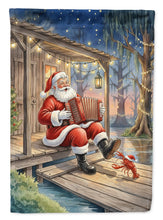 Load image into Gallery viewer, Cajun Santa Claus Playing Zydeco Christmas Garden Flag