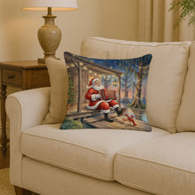 Load image into Gallery viewer, Cajun Santa Claus Playing Zydeco Christmas Throw Pillow