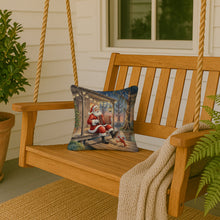 Load image into Gallery viewer, Cajun Santa Claus Playing Zydeco Christmas Throw Pillow