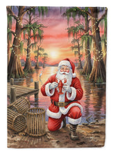 Load image into Gallery viewer, Cajun Santa Claus with Crawfish Christmas House Flag