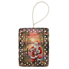 Load image into Gallery viewer, Cajun Santa Claus with Crawfish Christmas Porcelain Ornament