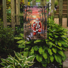 Load image into Gallery viewer, Cajun Santa Claus with Crawfish Christmas Garden Flag