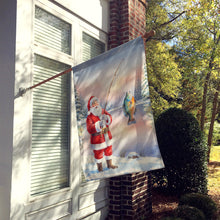 Load image into Gallery viewer, Fishing Santa Claus with Bluegill Christmas House Flag
