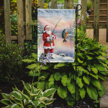 Load image into Gallery viewer, Fishing Santa Claus with Bluegill Christmas Garden Flag