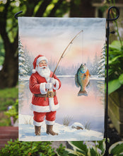 Load image into Gallery viewer, Fishing Santa Claus with Bluegill Christmas Garden Flag