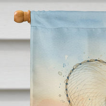 Load image into Gallery viewer, Fishing Santa Claus with Castnet Christmas House Flag