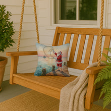 Load image into Gallery viewer, Fishing Santa Claus with Castnet Christmas Throw Pillow