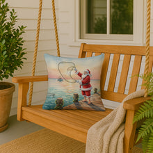 Load image into Gallery viewer, Fishing Santa Claus with Castnet Christmas Throw Pillow