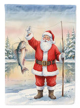 Load image into Gallery viewer, Fishing Santa Claus with Catfish Christmas House Flag