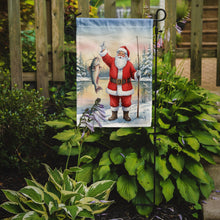 Load image into Gallery viewer, Fishing Santa Claus with Catfish Christmas Garden Flag
