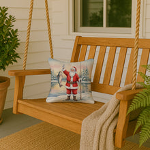 Load image into Gallery viewer, Fishing Santa Claus with Catfish Christmas Throw Pillow