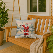 Load image into Gallery viewer, Fishing Santa Claus with Catfish Christmas Throw Pillow