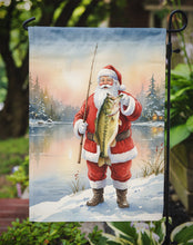 Load image into Gallery viewer, Fishing Santa Claus with Largemouth Bass Christmas Garden Flag