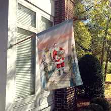 Load image into Gallery viewer, Fishing Santa Claus with Oysters Christmas House Flag