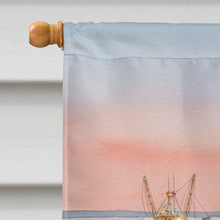 Load image into Gallery viewer, Fishing Santa Claus with Oysters Christmas House Flag