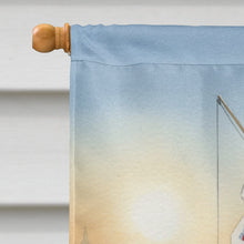 Load image into Gallery viewer, Fishing Santa Claus with Rainbow Trout Christmas House Flag