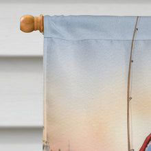 Load image into Gallery viewer, Fishing Santa Claus with Smallmouth Bass Christmas House Flag