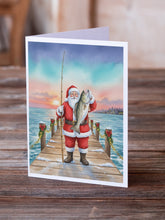 Load image into Gallery viewer, Fishing Santa Claus with Speckled Trout Christmas Greeting Cards Pack of 8