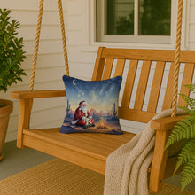 Load image into Gallery viewer, Santa Claus by the Campfire Christmas Throw Pillow
