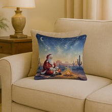 Load image into Gallery viewer, Santa Claus by the Campfire Christmas Throw Pillow