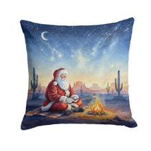 Load image into Gallery viewer, Santa Claus by the Campfire Christmas Throw Pillow