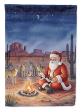 Load image into Gallery viewer, Santa Claus by the Campfire Under the Stars Christmas House Flag