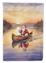 Load image into Gallery viewer, Santa Claus Canoeing at Sunset Christmas Garden Flag