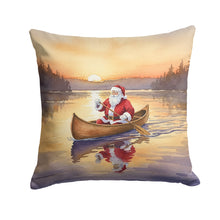 Load image into Gallery viewer, Santa Claus Canoeing at Sunset Christmas Throw Pillow