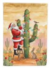 Load image into Gallery viewer, Santa Claus Decorating a Cactus Christmas Garden Flag