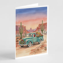 Load image into Gallery viewer, Santa Claus Delivering Gifts in an Old Pickup  Christmas Greeting Cards Pack of 8