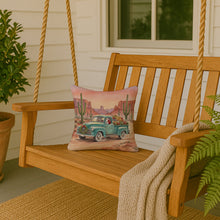 Load image into Gallery viewer, Santa Claus Delivering Gifts in an Old Pickup  Christmas Throw Pillow