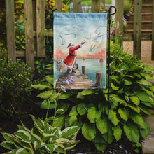 Load image into Gallery viewer, Santa Claus Feeding the Seagulls Christmas Garden Flag
