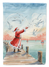 Load image into Gallery viewer, Santa Claus Feeding the Seagulls Christmas Garden Flag