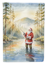 Load image into Gallery viewer, Santa Claus Fly-Fishing at Sunrise Christmas Garden Flag