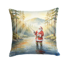 Load image into Gallery viewer, Santa Claus Fly-Fishing at Sunrise Christmas Throw Pillow