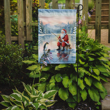 Load image into Gallery viewer, Santa Claus Ice Fishing on the Lake Christmas Garden Flag