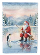 Load image into Gallery viewer, Santa Claus Ice Fishing on the Lake Christmas Garden Flag