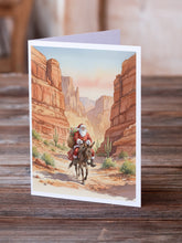 Load image into Gallery viewer, Santa Claus in the Desert Canyon Christmas Greeting Cards Pack of 8