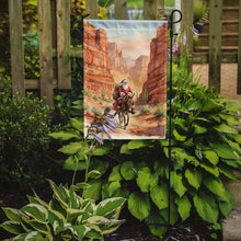 Load image into Gallery viewer, Santa Claus in the Desert Canyon Christmas Garden Flag