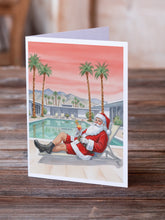Load image into Gallery viewer, Santa Claus in Palm Springs Christmas Greeting Cards Pack of 8
