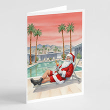 Load image into Gallery viewer, Santa Claus in Palm Springs Christmas Greeting Cards Pack of 8