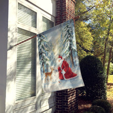 Load image into Gallery viewer, Santa Claus in the Forest with Wildlife Christmas House Flag